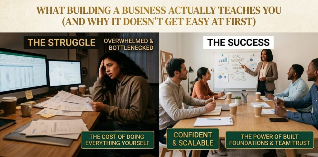 What Building a Business Actually Teaches You (And Why It Doesn't Get Easy at First)- Join Me Virtual